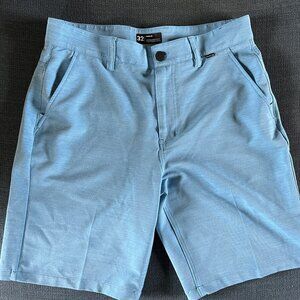 Hurley Regular Fit Hybrid Walkshort, Aqua Blue, Men’s Size 32 Inseam 9”